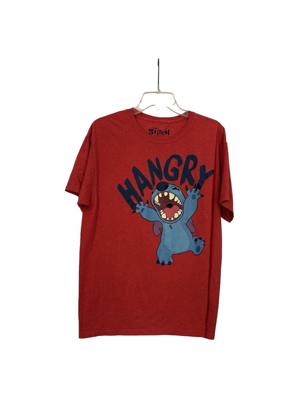 Disney Lilo & Stitch "Hangry" Graphic Tee Red Large